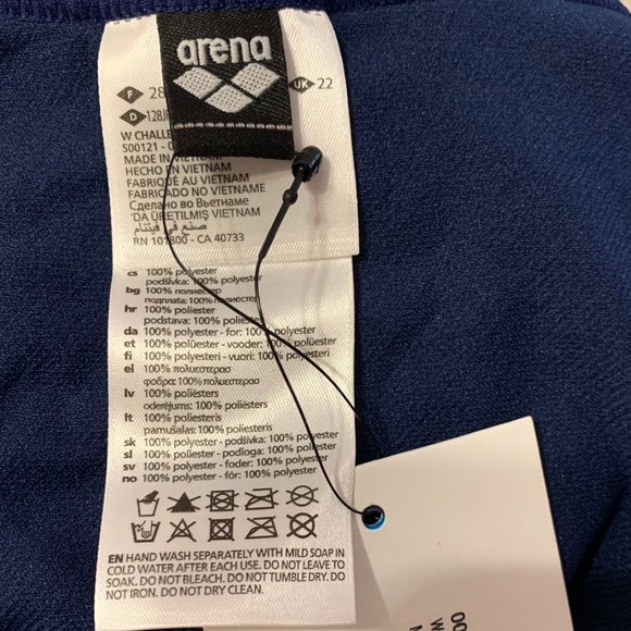 Arena Girls' Team Painted Stripes Challenge Back MaxLife One Piece Swimsuit 22 - Picture 7 of 8